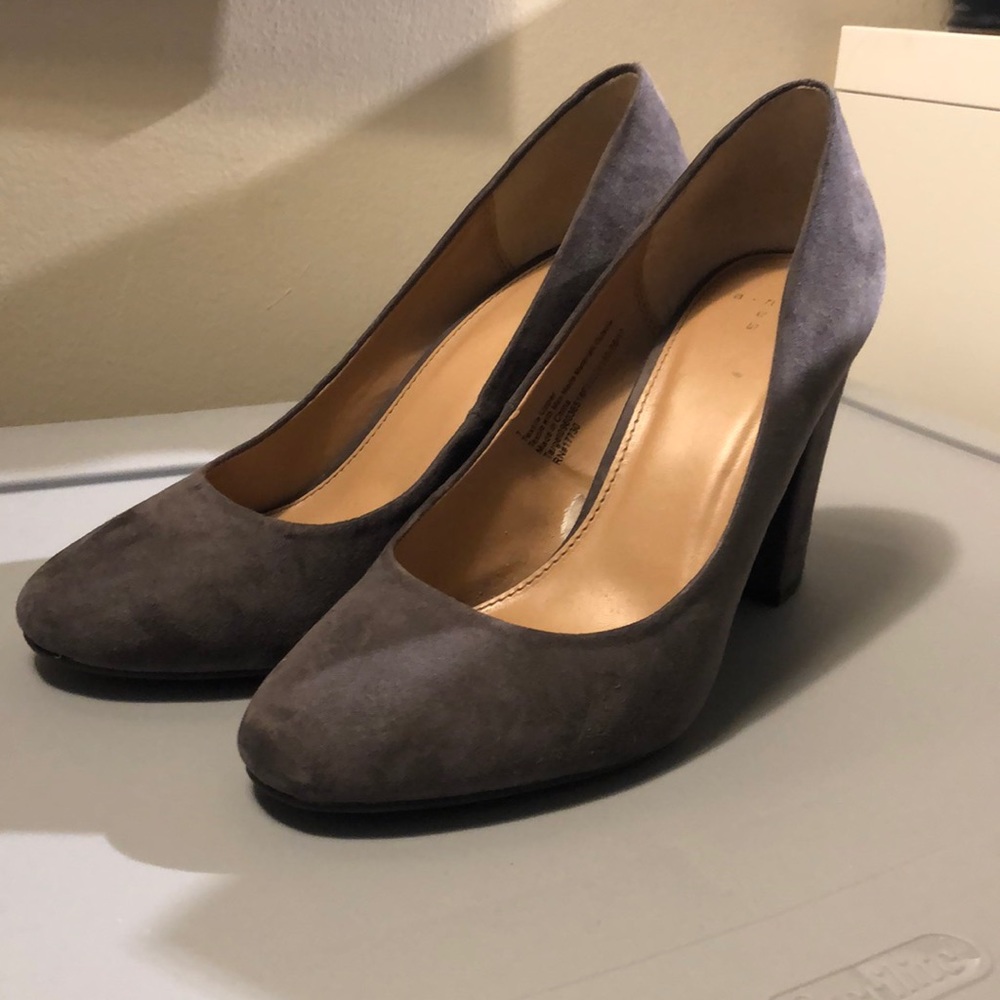 Gray Suede Heels